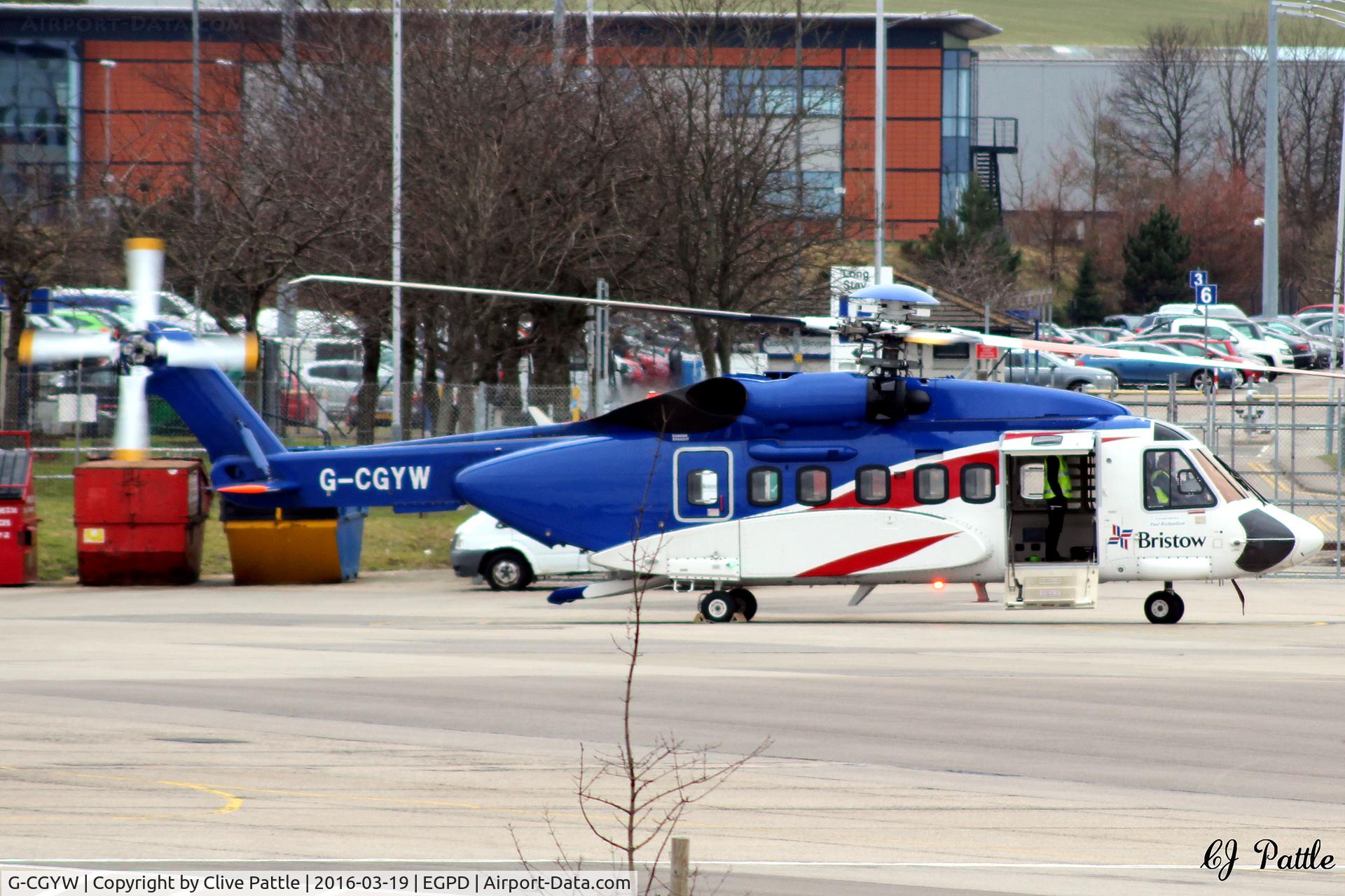 G-CGYW, 2011 Sikorsky S-92A C/N 920157, At its base at Aberdeen EGPD