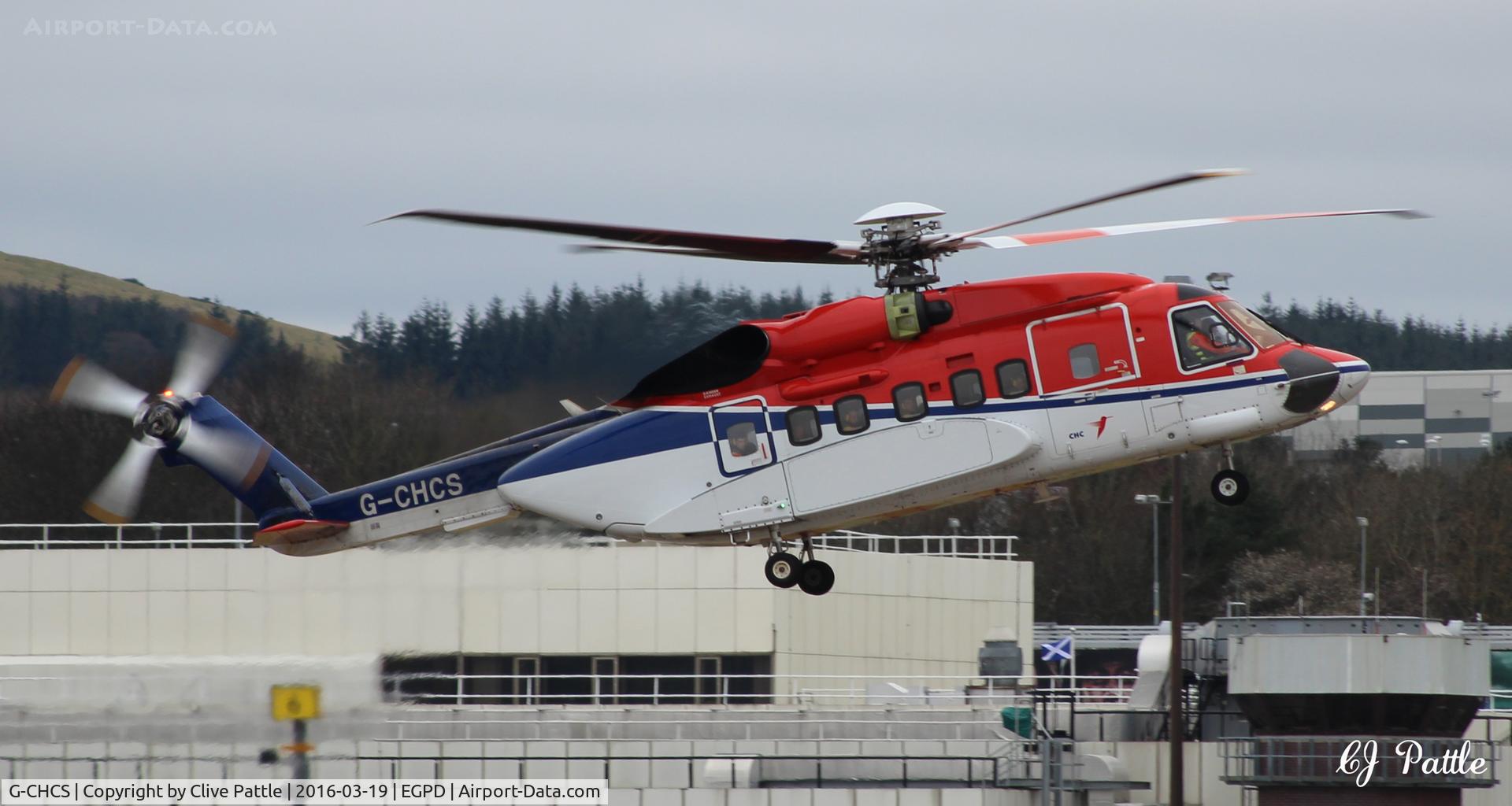 G-CHCS, 2010 Sikorsky S-92A C/N 920125, In action at Aberdeen EGPD