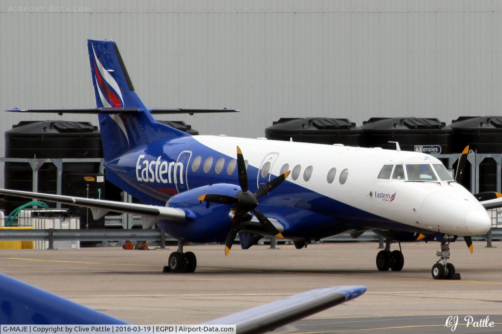 G-MAJE, 1992 British Aerospace Jetstream 41 C/N 41007, Parked up at Aberdeen EGPD