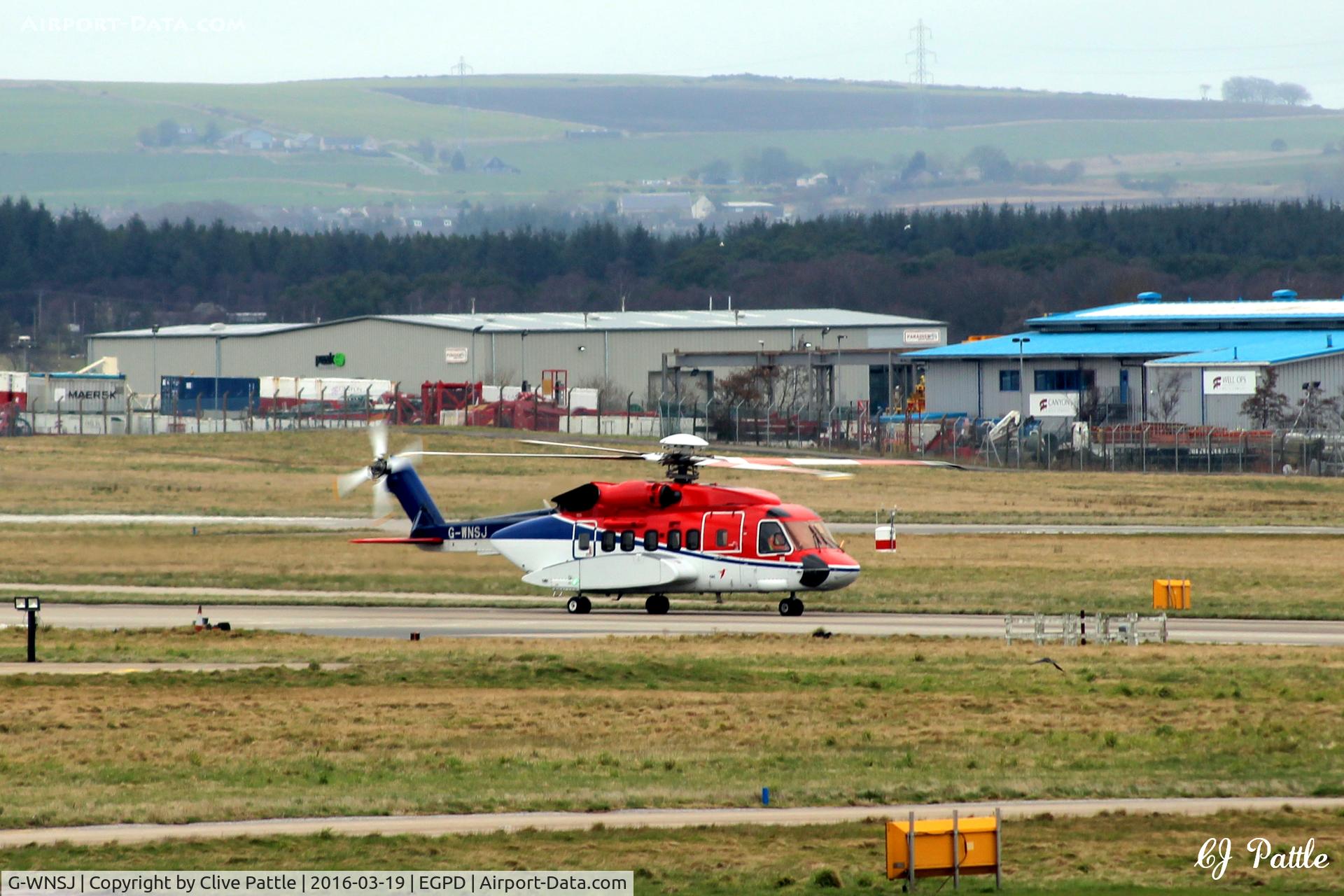 G-WNSJ, 2012 Sikorsky S-92A C/N 920185, Taxy out at Aberdeen EGPD