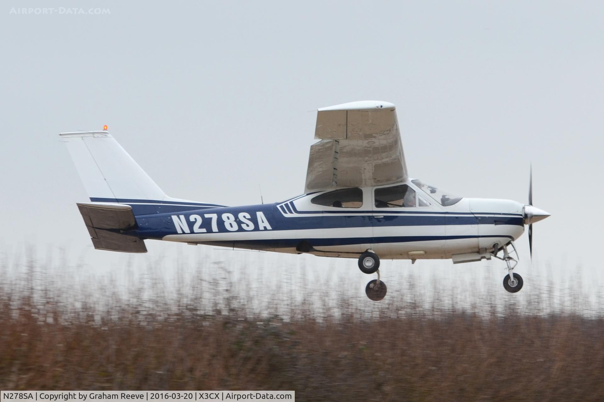 N278SA, 1974 Cessna 177RG Cardinal C/N 177RG0571, Landing at Northrepps.