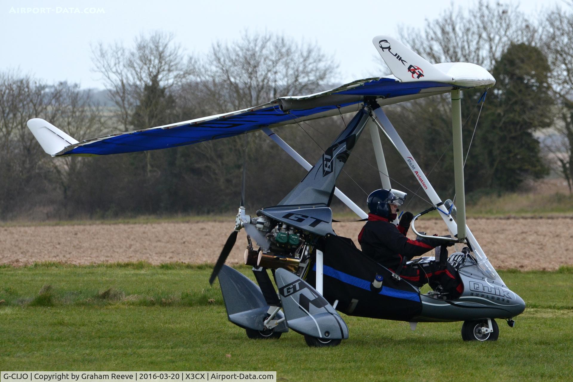 G-CIJO, 2014 P&M Aviation Quik GTR C/N 8702, About to depart from Northrepps.