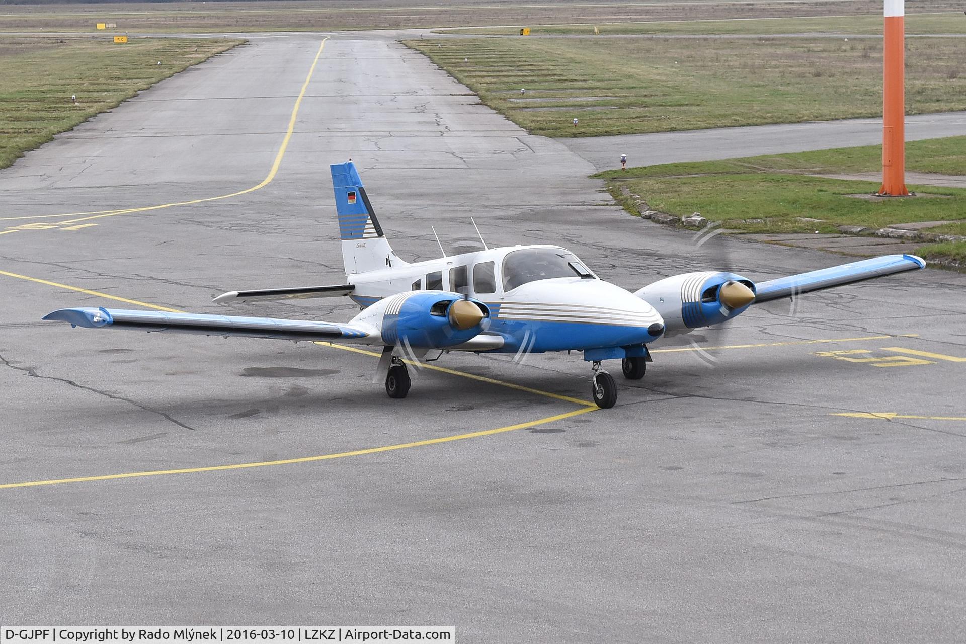 D-GJPF, 1989 Piper PA-34-220T C/N 3433158, Piper Seneca III D-GJPF at Kosice International Airport, Slovakia