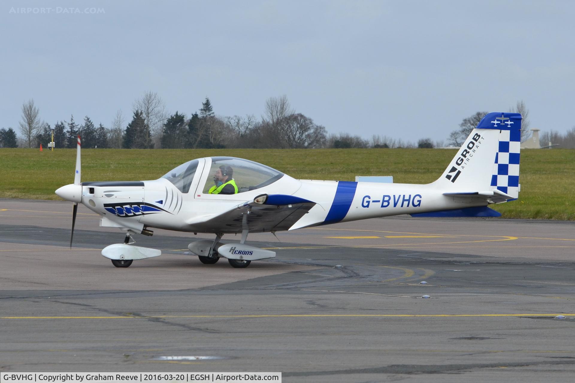 G-BVHG, 1994 Grob G-115D-2 C/N 82012, On the taxi way at Norwich.