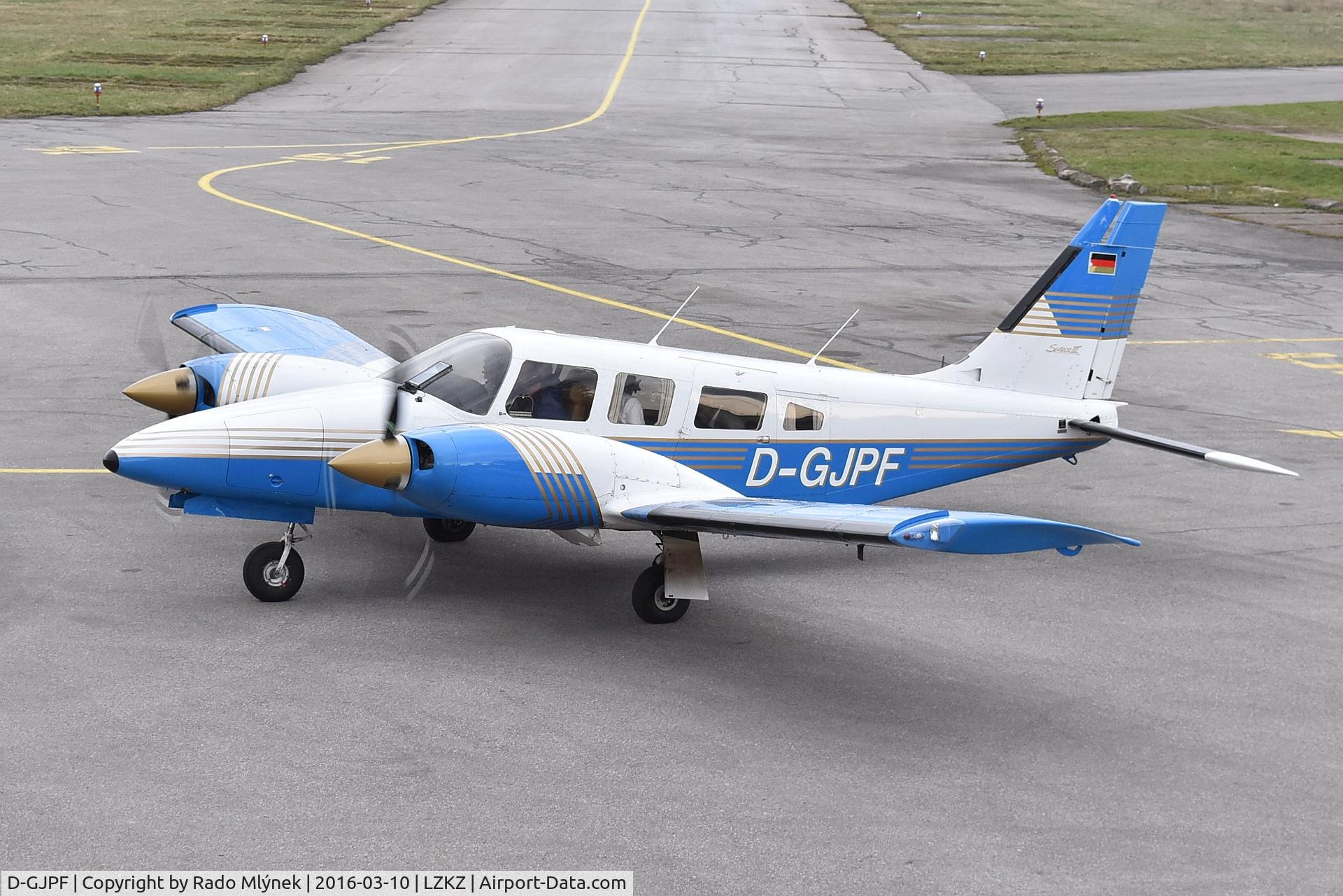 D-GJPF, 1989 Piper PA-34-220T C/N 3433158, Piper Seneca III D-GJPF at Kosice International Airport, Slovakia