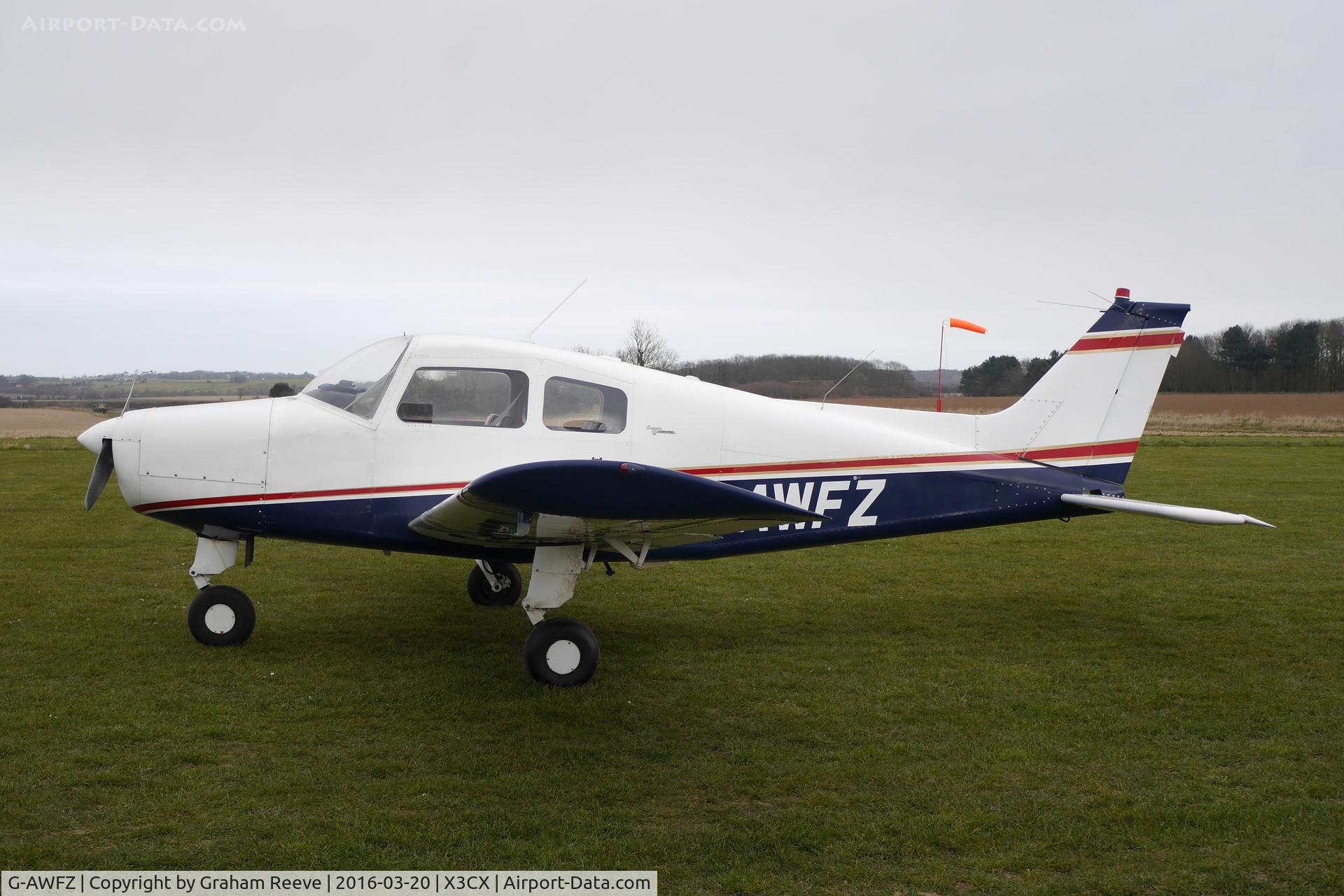 G-AWFZ, 1968 Beech A23-19 Musketeer Sport III C/N MB-323, Parked at Northrepps.