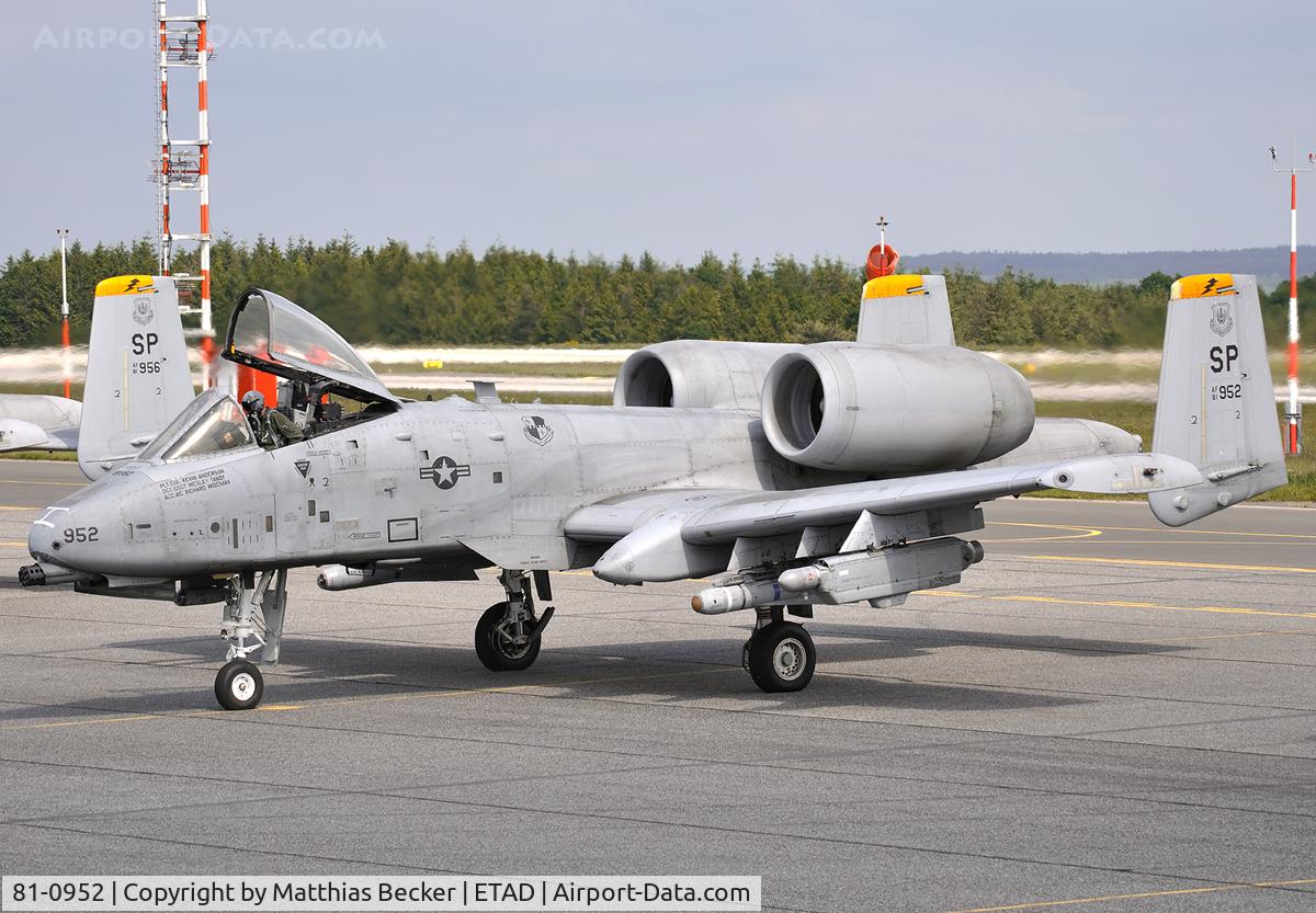 81-0952, 1981 Fairchild Republic A-10A Thunderbolt II C/N A10-0647, 81-0952