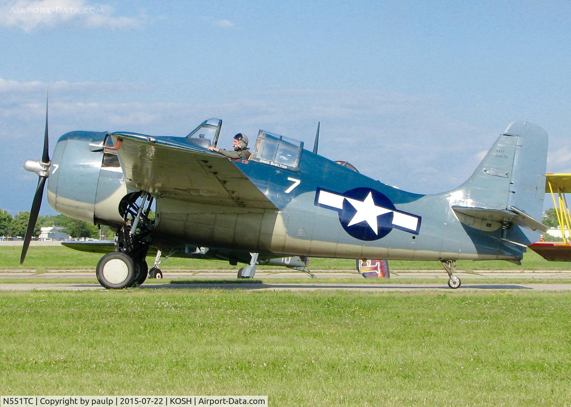 N551TC, 1944 General Motors (Grumman) FM-2 Wildcat C/N 47160, At AirVenture.