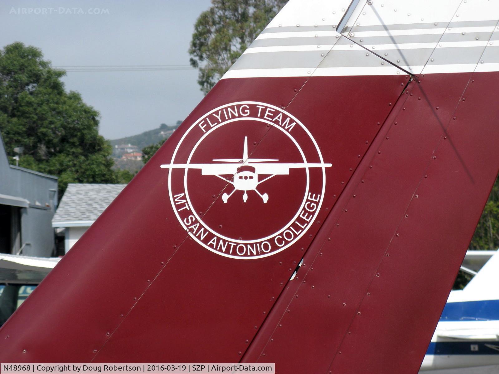 N48968, 1977 Cessna 152 C/N 15281080, 1977 Cessna 152, Lycoming O-235 115 Hp, tail logo