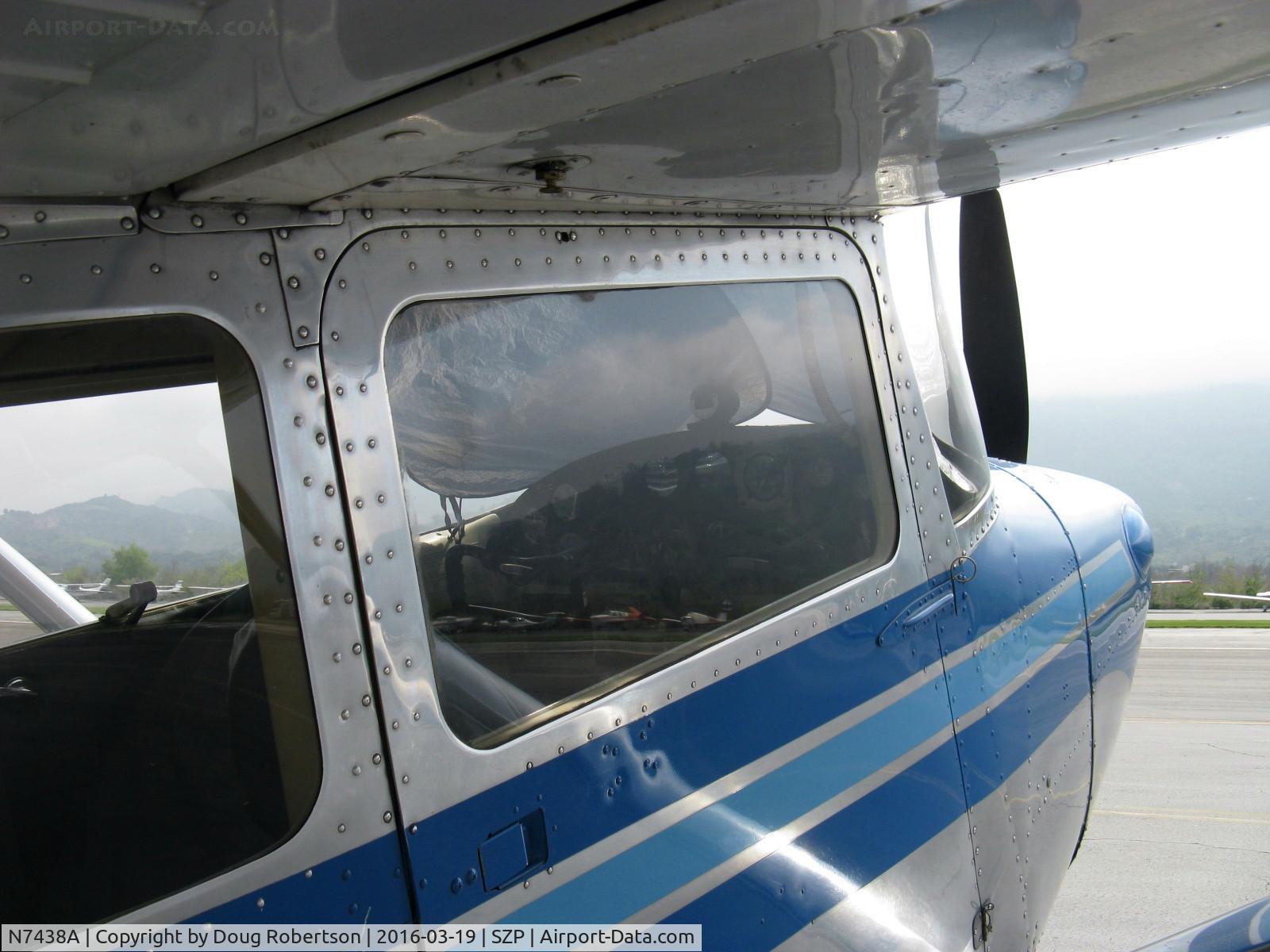 N7438A, 1956 Cessna 172 C/N 29538, 1956 Cessna 172, Continental O-300-145 Hp 6 cylinder, 12 volt ignition, 2,200 lb gross, 1st year of production, straight tail, converted to taildragger, panel