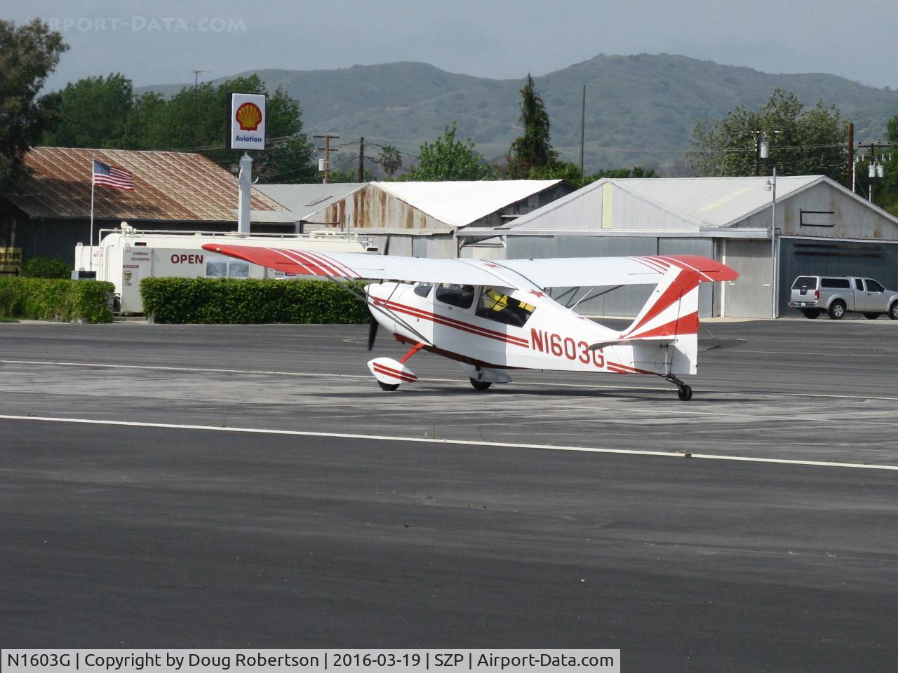 N1603G, 1968 Champion 7ECA Citabria C/N 609, 1968 Champion 7ECA CITABRIA, Lycoming O-225 115 Hp, landing roll Rwy 22, dual instruction flight