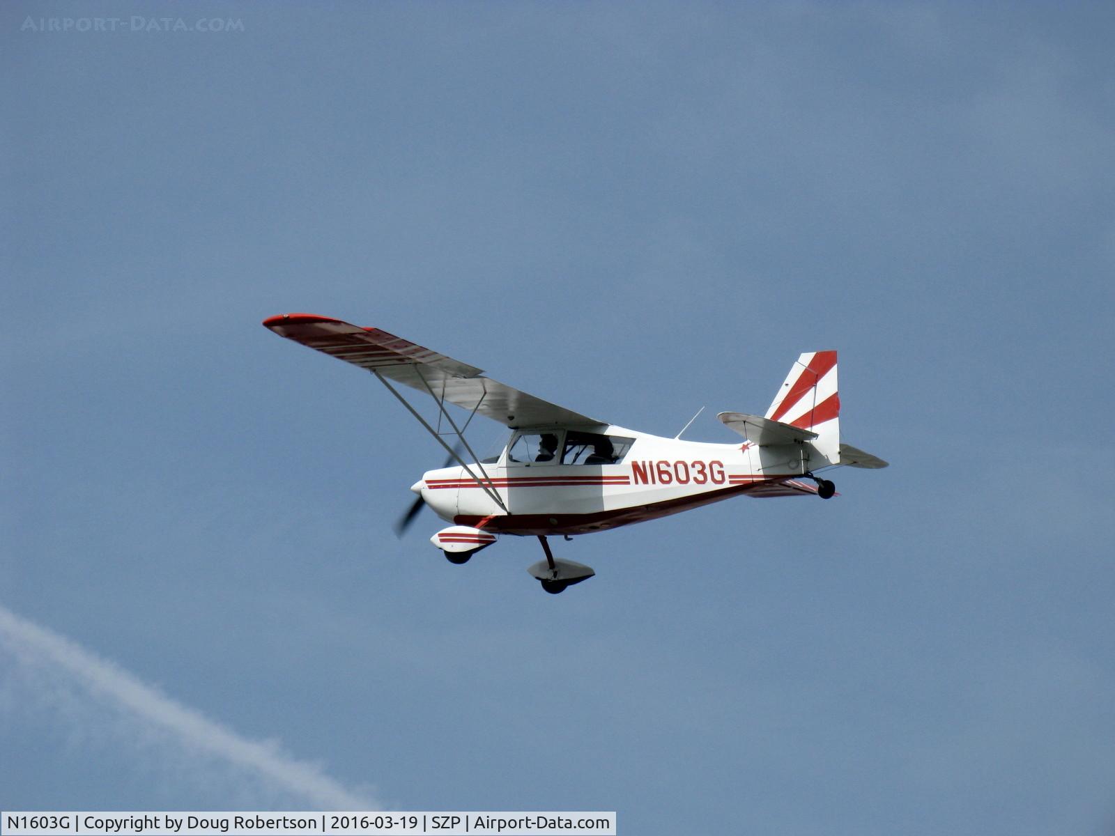 N1603G, 1968 Champion 7ECA Citabria C/N 609, 1968 Champion 7ECA CITABRIA, Lycoming O-235 115 Hp, takeoff climb Rwy 22, dual instruction flight