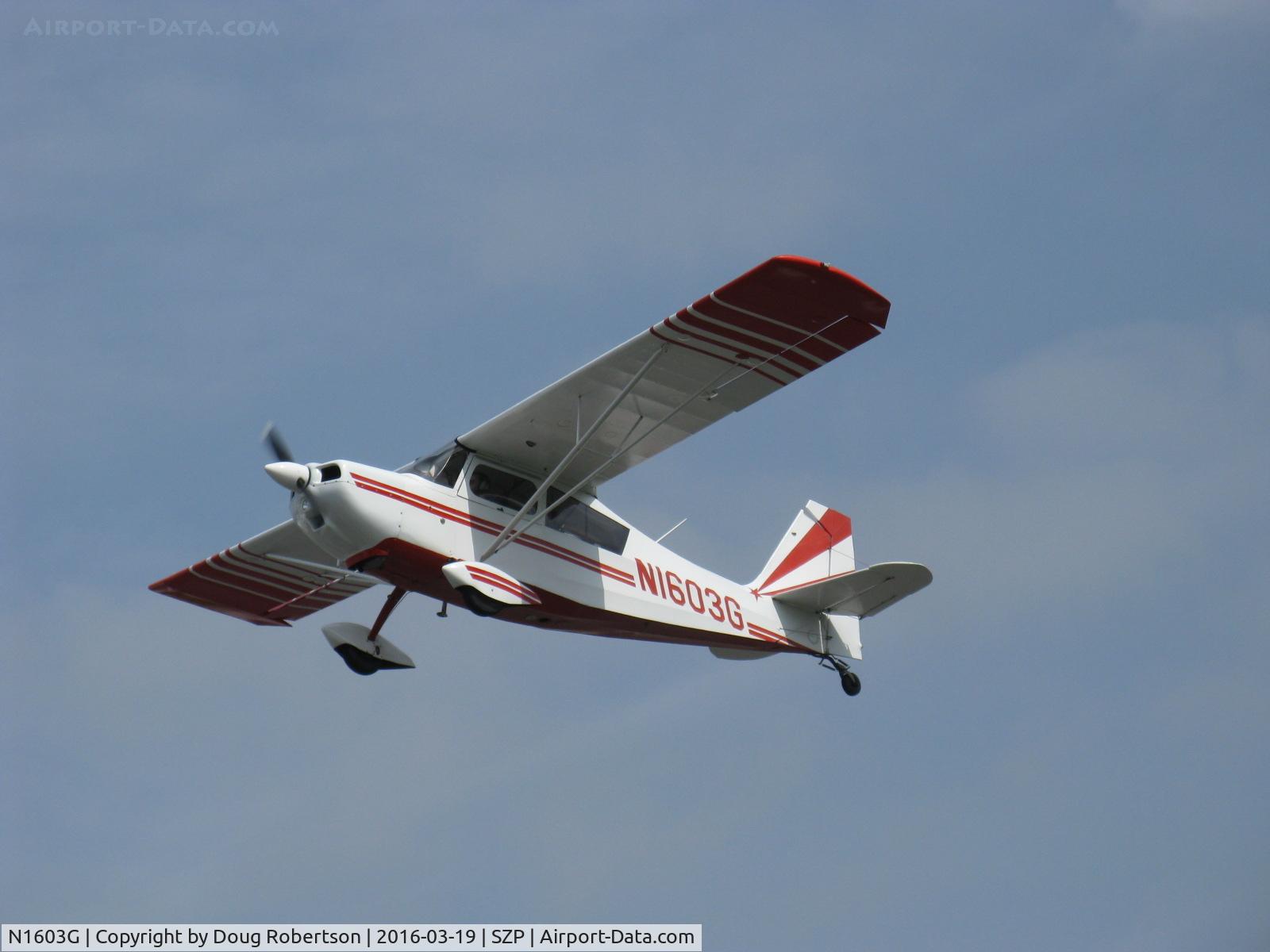 N1603G, 1968 Champion 7ECA Citabria C/N 609, 1968 Champion 7ECA CITABRIA, Lycoming O-235 115 Hp, takeoff climb Rwy 22, dual instruction flight