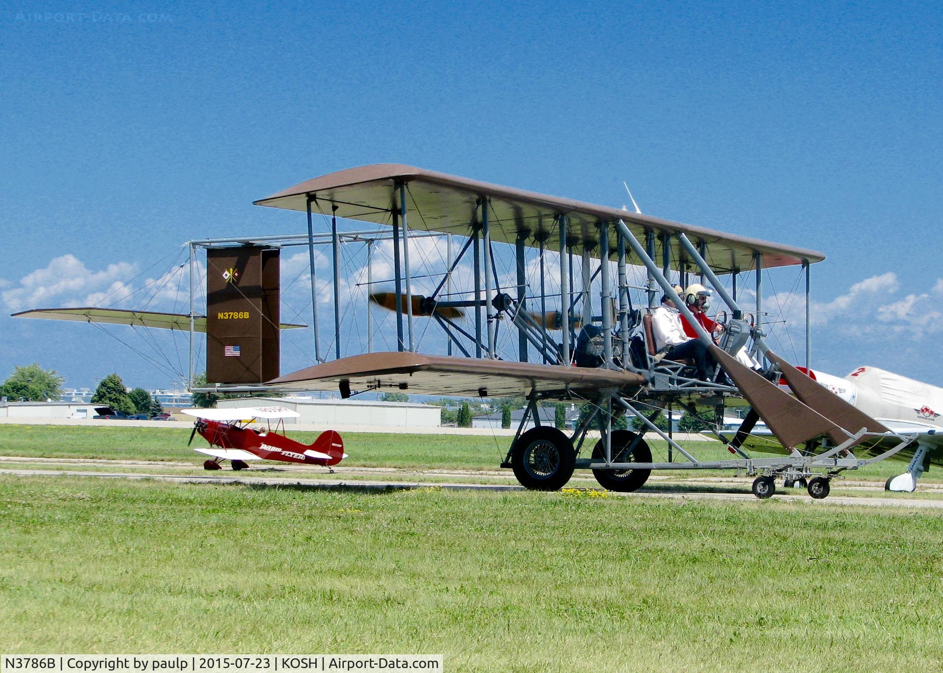 N3786B, 1981 Wright Model B Flyer Replica C/N 001, At AirVenture.