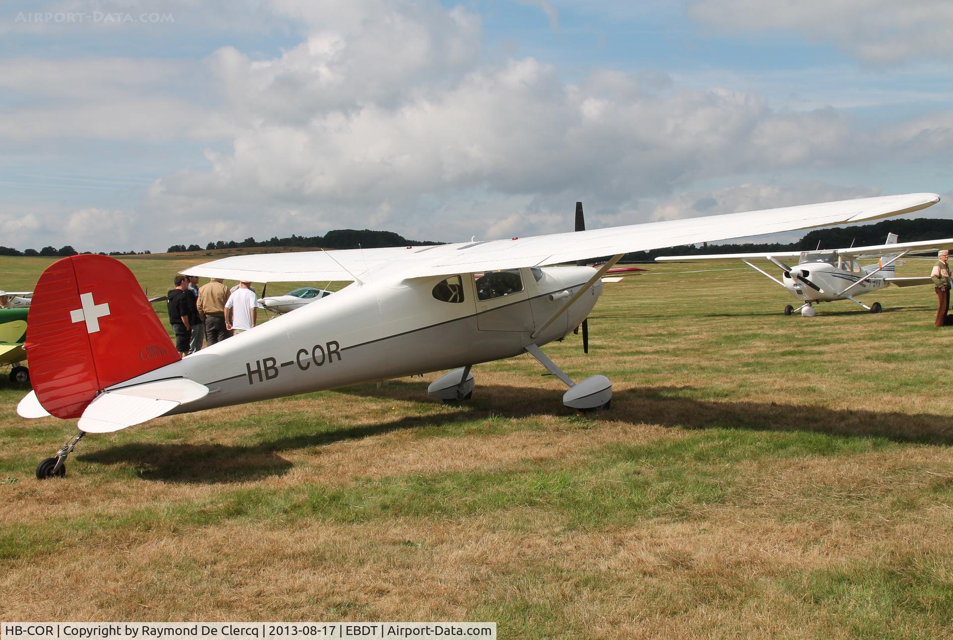 HB-COR, 1949 Cessna 140A C/N 15351, Schaffen fly in.
