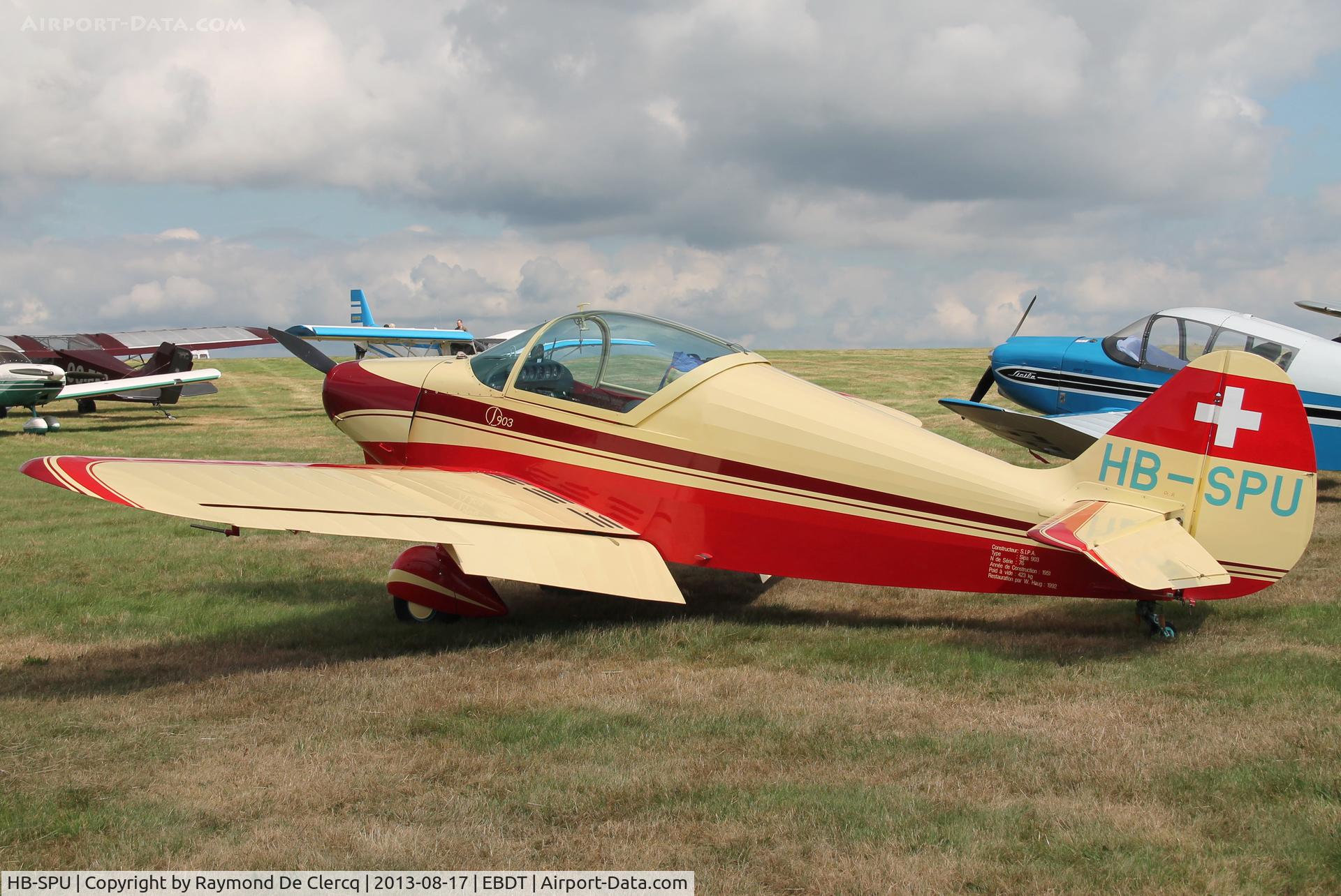 HB-SPU, SIPA S.903 C/N 76, Schaffen fly in.
