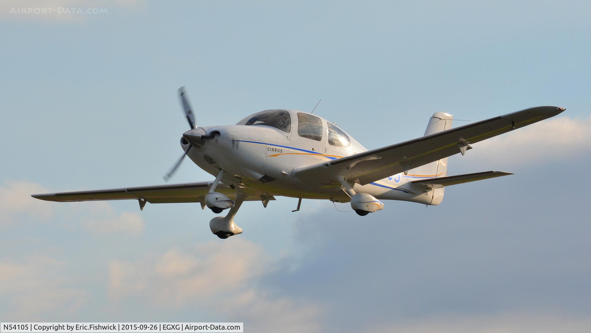N54105, 2004 Cirrus SR22 G2 C/N 1139, 43. N54105 departing The Yorkshire Air Show, Church Fenton, Sept. 2015.