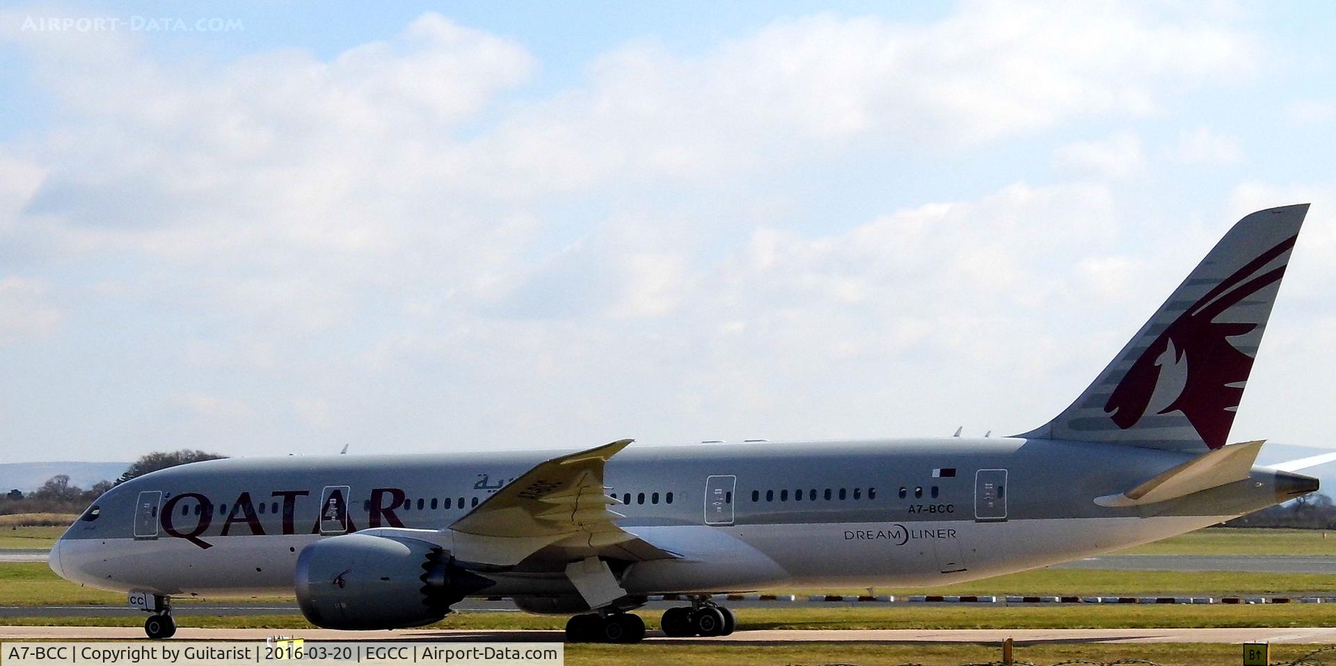A7-BCC, 2012 Boeing 787-8 Dreamliner C/N 38321, At Manchester