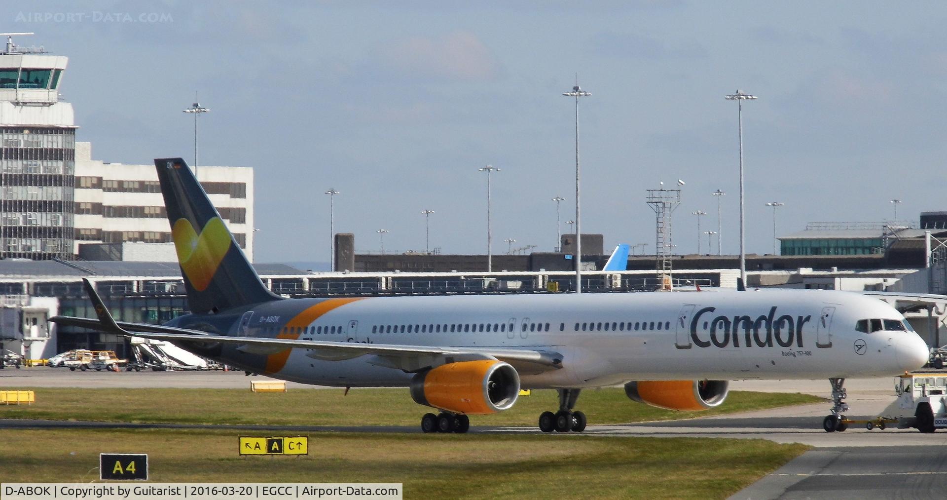 D-ABOK, 2000 Boeing 757-330 C/N 29020, At Manchester
