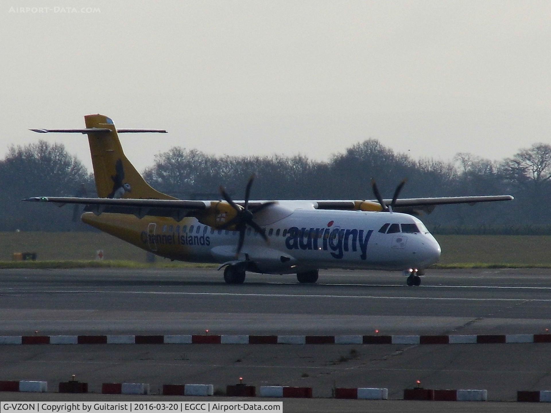 G-VZON, 2009 ATR 72-212A C/N 853, At Manchester