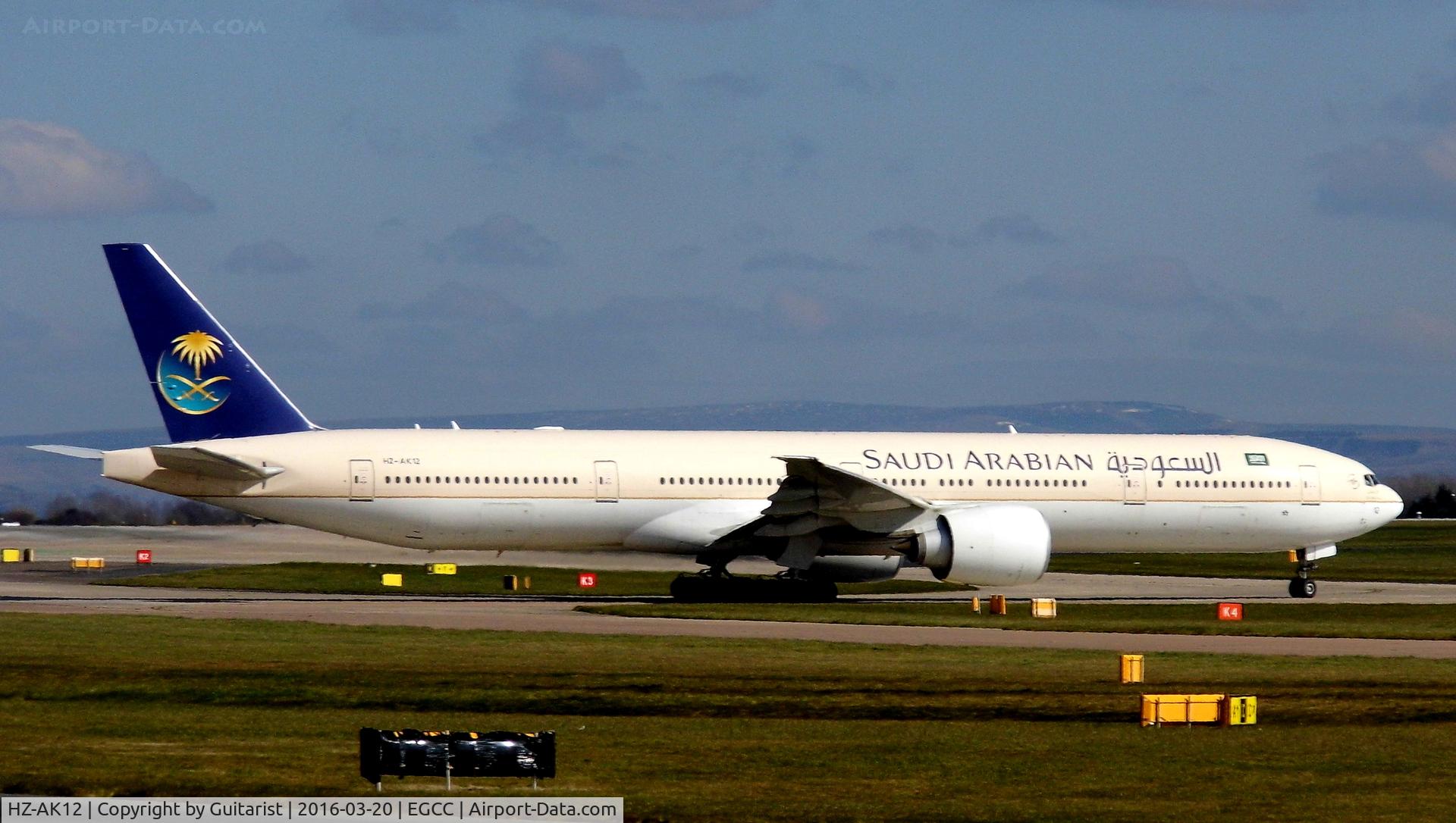 HZ-AK12, 2011 Boeing 777-368/ER C/N 41050, At Manchester