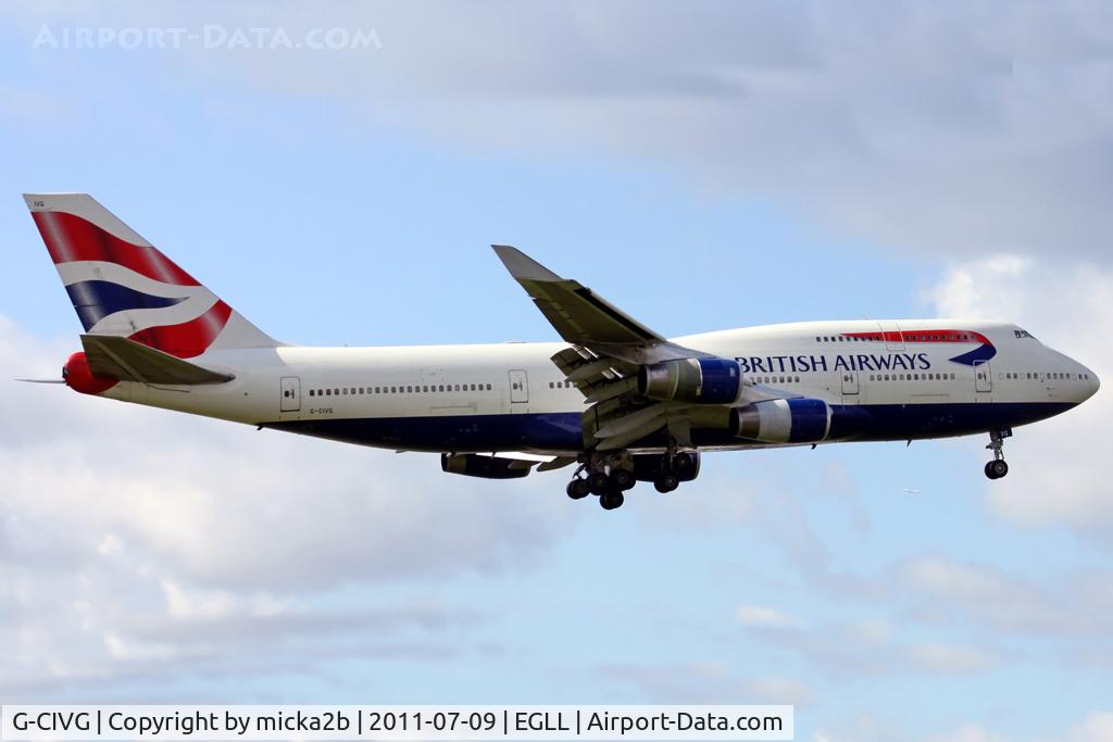 G-CIVG, 1995 Boeing 747-436 C/N 25813, Go around. Scrapped in november 2019.