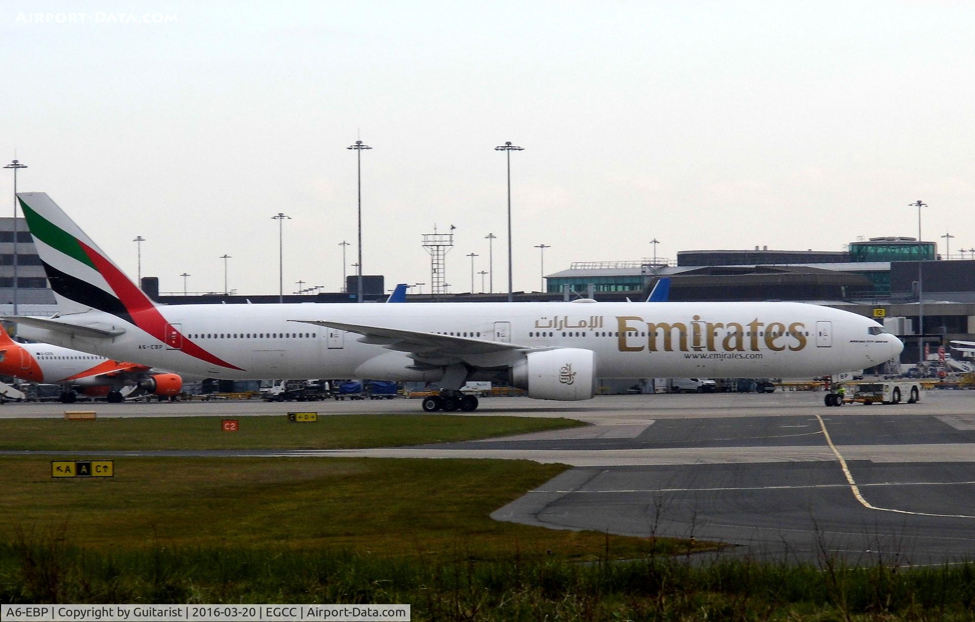 A6-EBP, 2006 Boeing 777-31H/ER C/N 32710, At Manchester