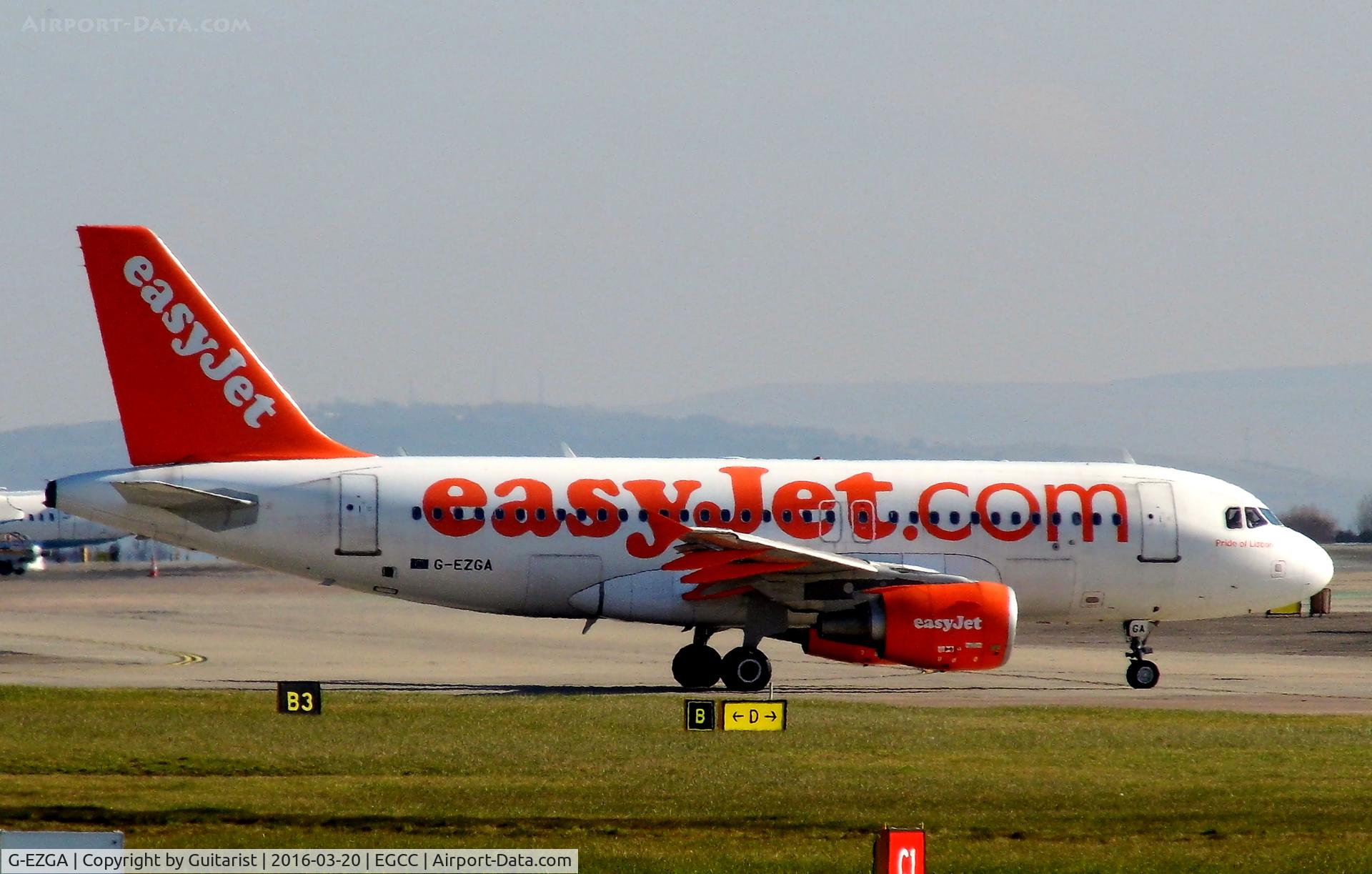 G-EZGA, 2010 Airbus A319-111 C/N 4427, At Manchester