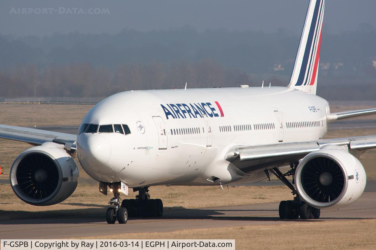 F-GSPB, 1998 Boeing 777-228/ER C/N 29003, Operating a charter from Orly to Edinburgh