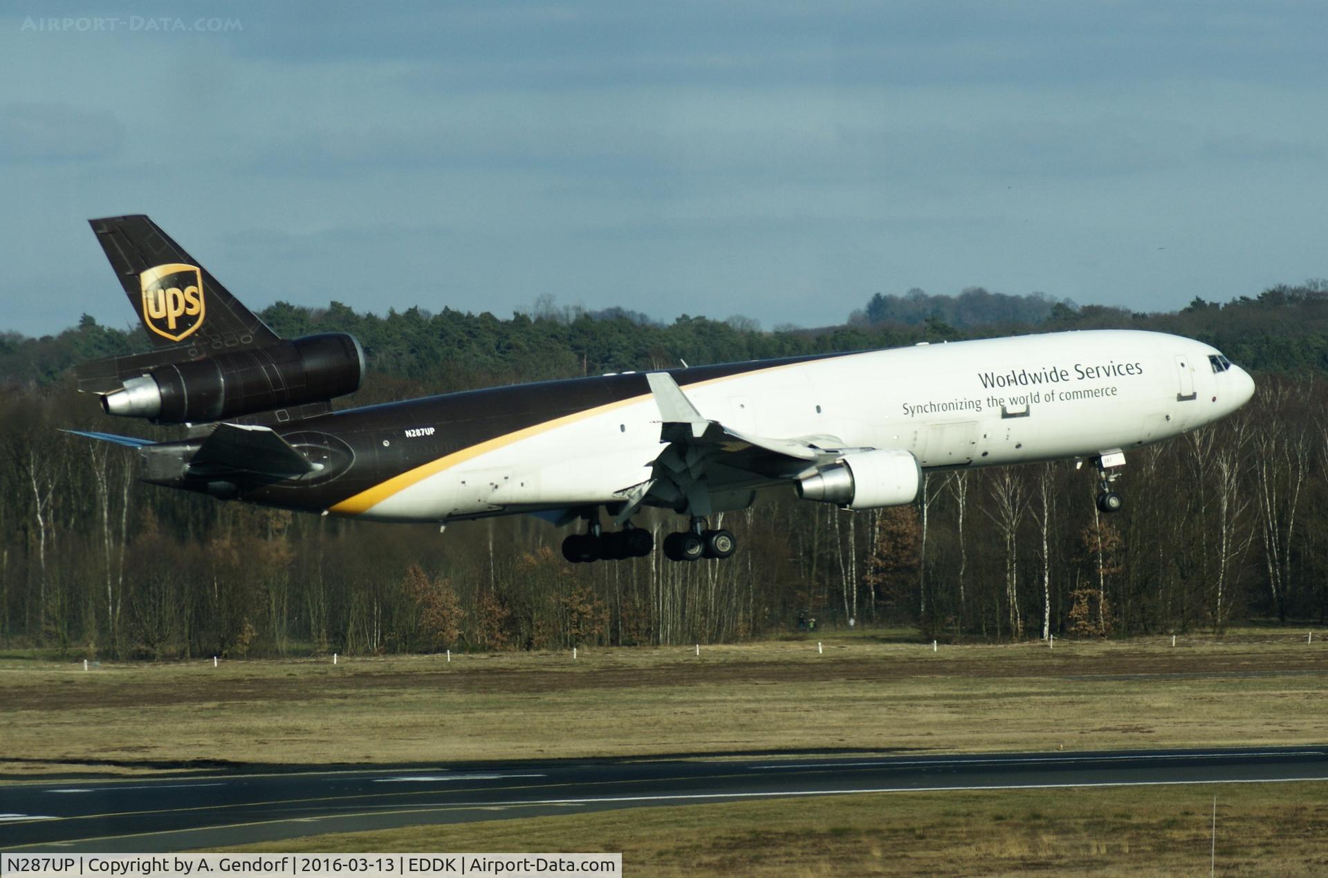 N287UP, 1994 McDonnell Douglas MD-11 C/N 48539, UPS, is here landing at Köln / Bonn Airport(EDDK)