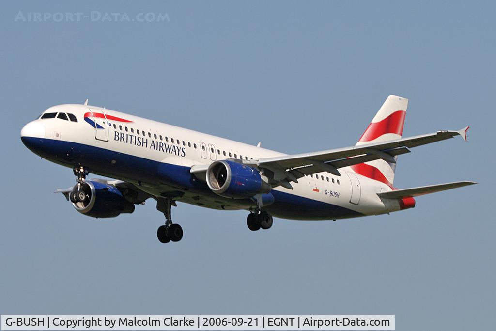 G-BUSH, 1989 Airbus A320-211 C/N 042, Airbus A320-211 at Newcastle Airport, September 21st 2006.