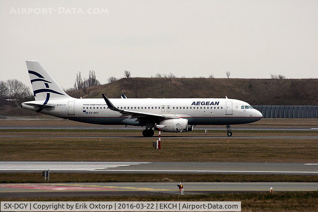 SX-DGY, 2015 Airbus A320-232 C/N 6611, SX-DGY taxing for takroff rw 04R