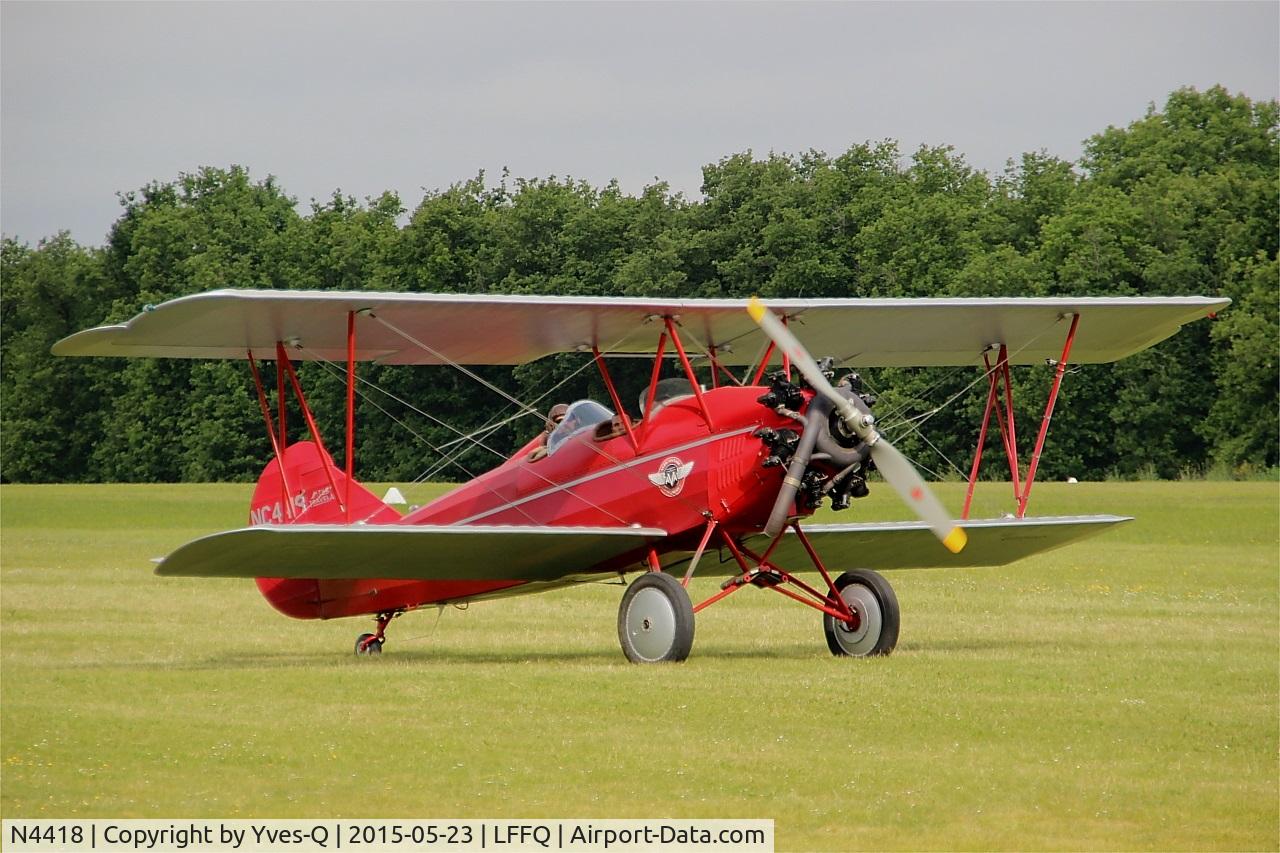 N4418, 1928 Curtiss-Wright Travel Air 4000 C/N 378, Curtiss Wright TRAVEL AIR 4000, Taxiing to parking area, La Ferté-Alais airfield (LFFQ) Air show 2015