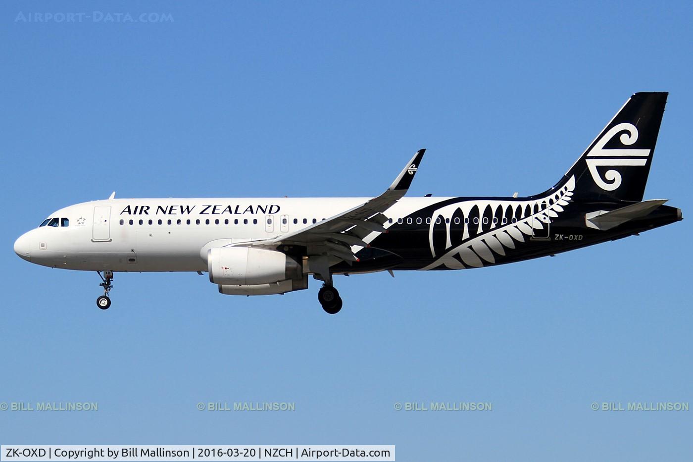 ZK-OXD, 2014 Airbus A320-232 C/N 5962, FINALS TO 02