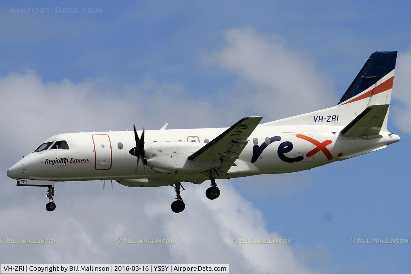 VH-ZRI, 1996 Saab 340B C/N 340B-394, finals to 16R