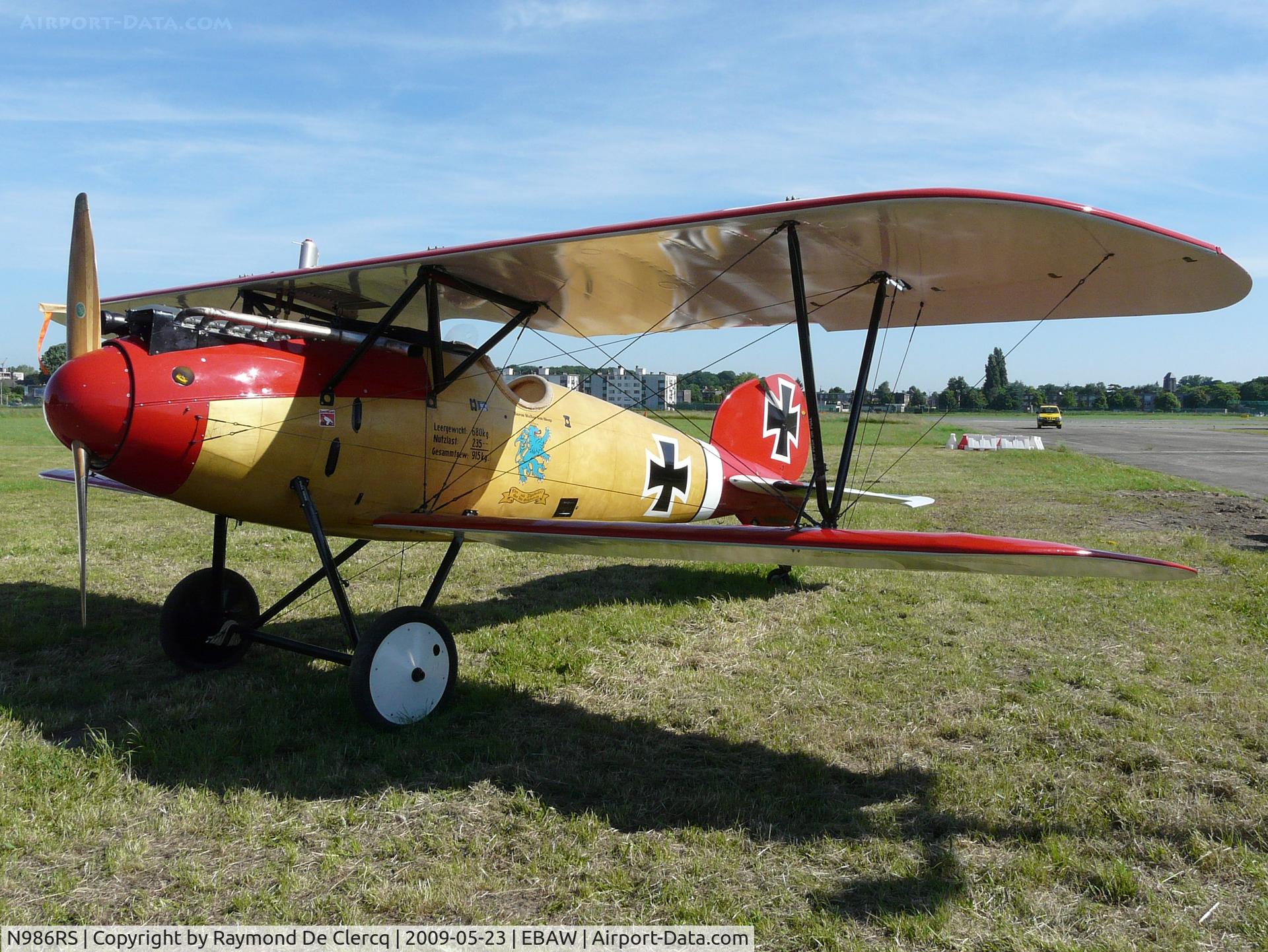 N986RS, 1990 Albatros D-Va Replica C/N 7160/17, Stampe & Vertongen museum at Antwerp Airport.