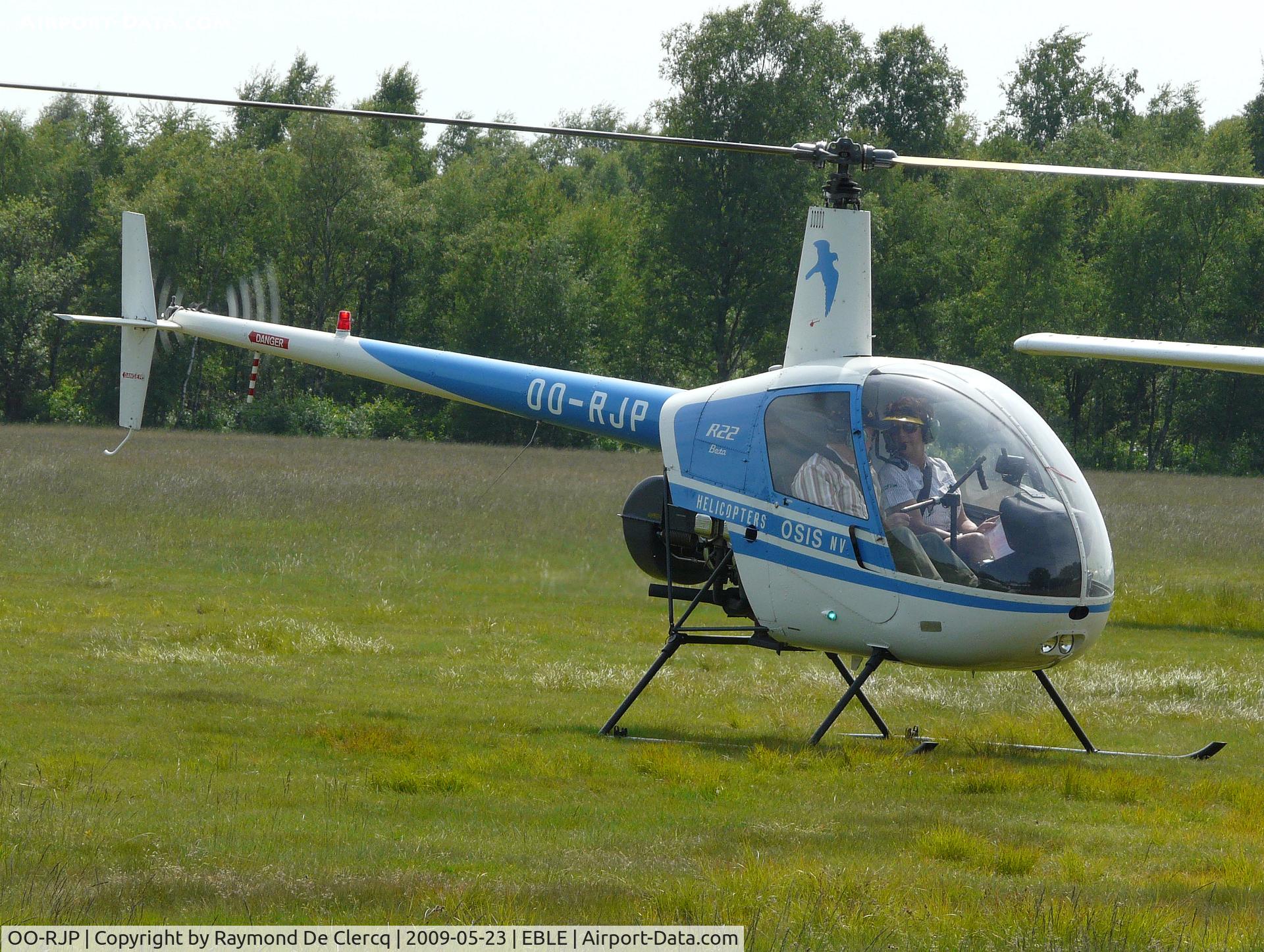 OO-RJP, Robinson R22 Beta C/N 1867, At Leopoldsburg in 2009.
