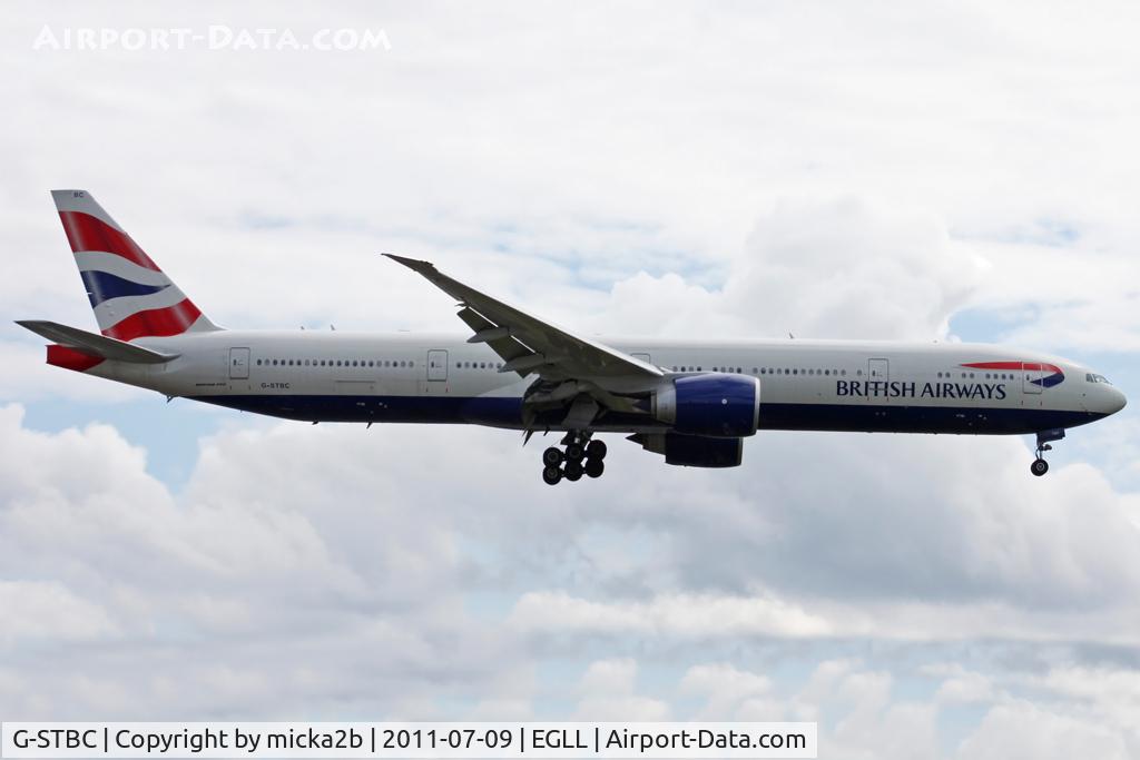 G-STBC, 2010 Boeing 777-36N/ER C/N 38287, Landing