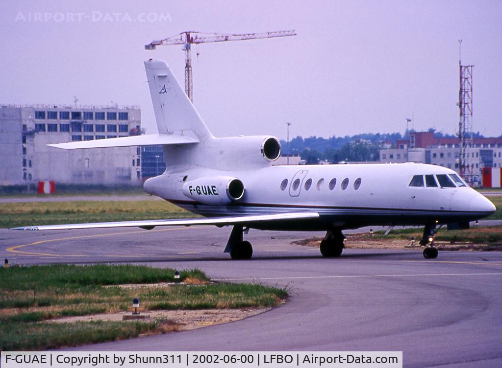 F-GUAE, 1982 Dassault Falcon 50 C/N 104, Taxiing to the General Aviation area...