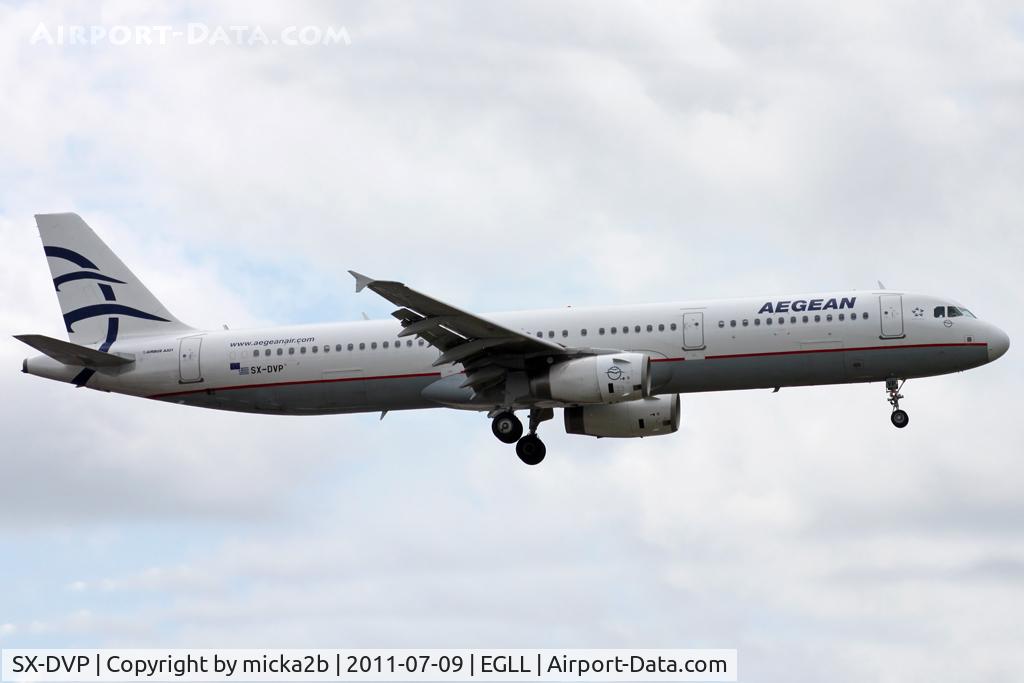 SX-DVP, 2008 Airbus A321-232 C/N 3527, Landing