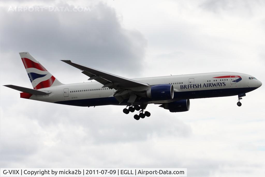 G-VIIX, 1999 Boeing 777-236 C/N 29966, Landing