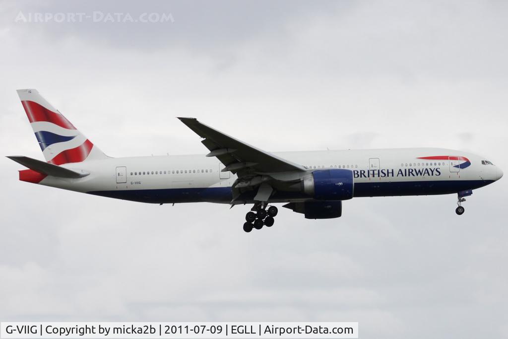 G-VIIG, 1997 Boeing 777-236/ER C/N 27489, Landing