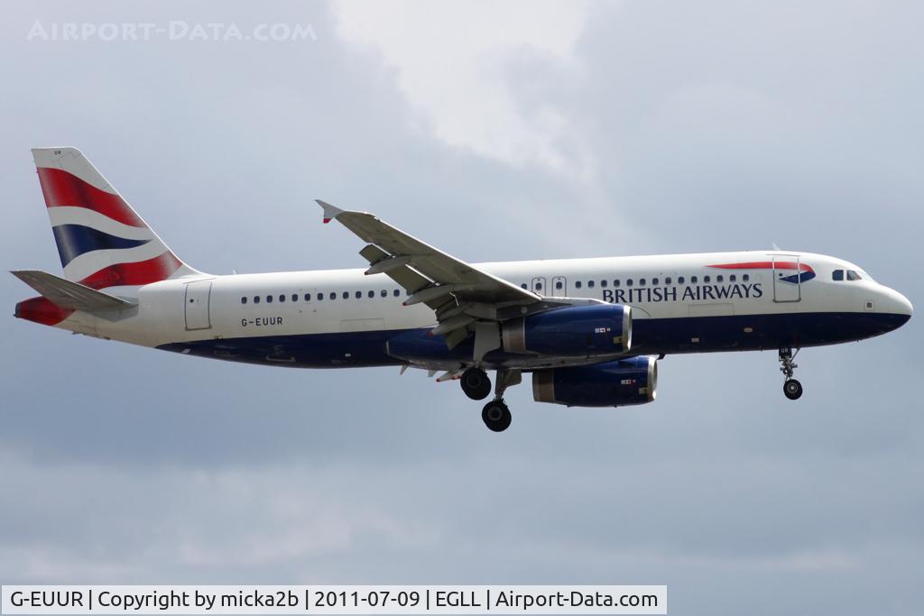 G-EUUR, 2003 Airbus A320-232 C/N 2040, Landing