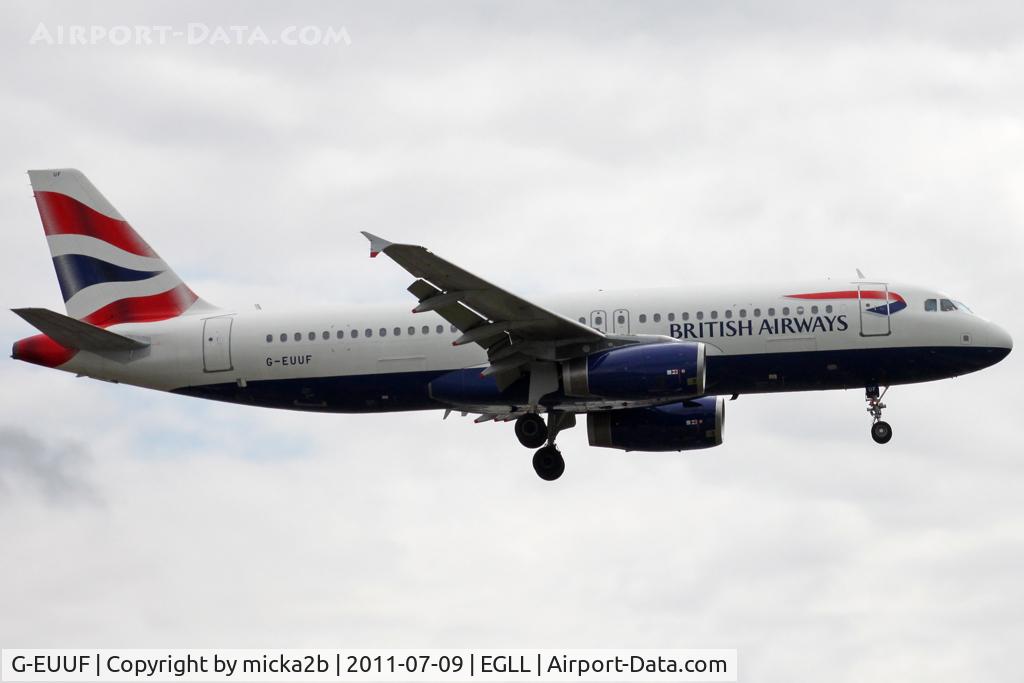 G-EUUF, 2002 Airbus A320-232 C/N 1814, Landing