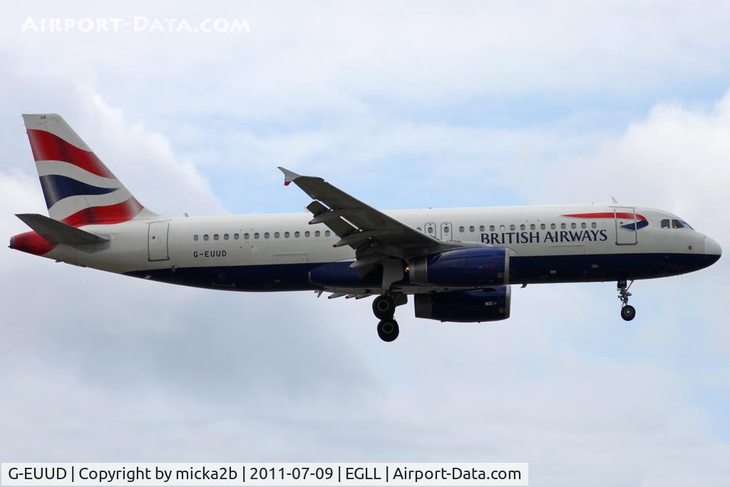 G-EUUD, 2002 Airbus A320-232 C/N 1760, Landing