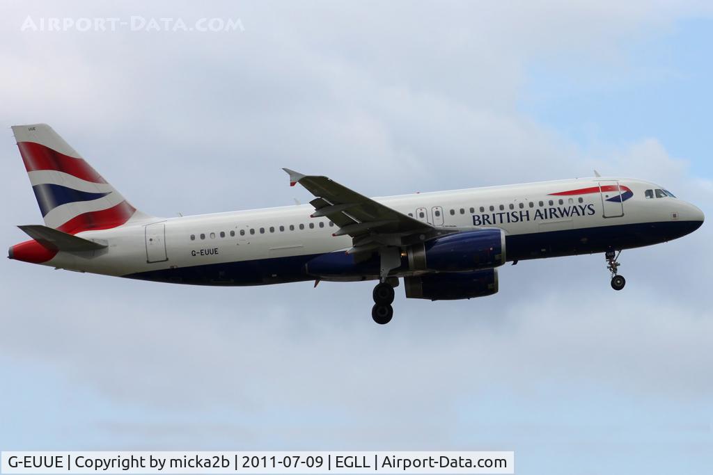 G-EUUE, 2002 Airbus A320-232 C/N 1782, Landing