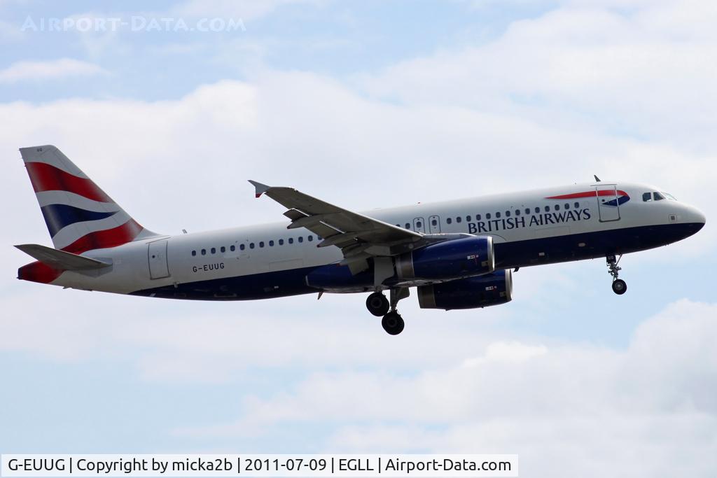 G-EUUG, 2002 Airbus A320-232 C/N 1829, Landing