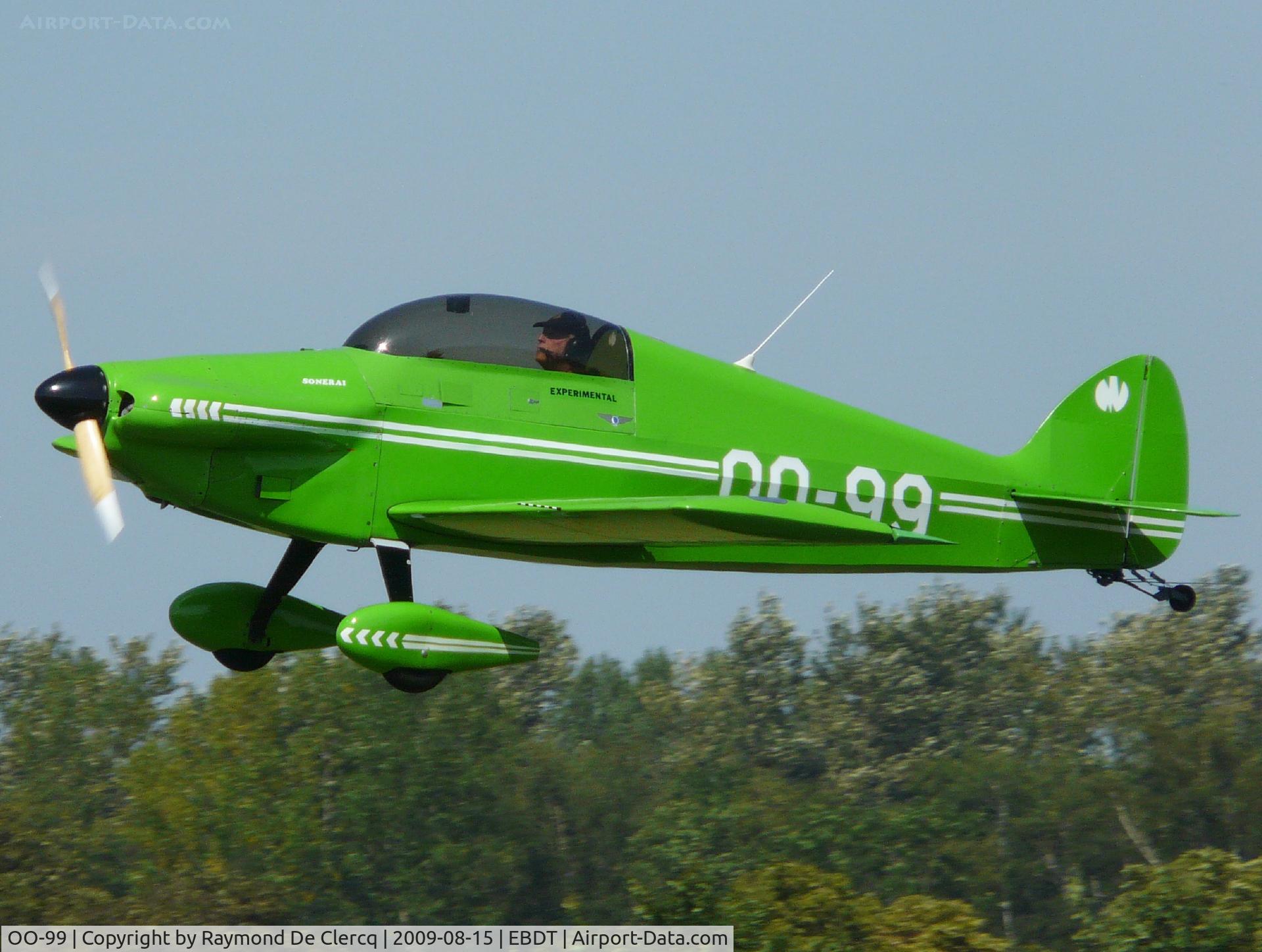 OO-99, 1983 Monnett Sonerai II-L C/N 919, Landing at 2009 Schaffen fly in.