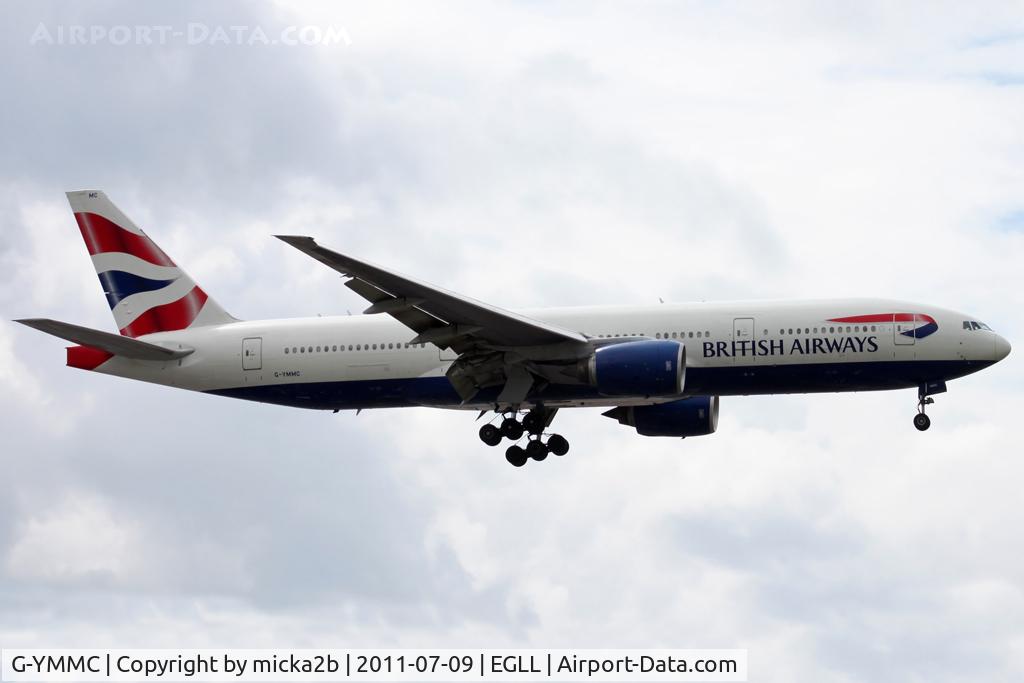 G-YMMC, 2000 Boeing 777-236 C/N 30304, Landing