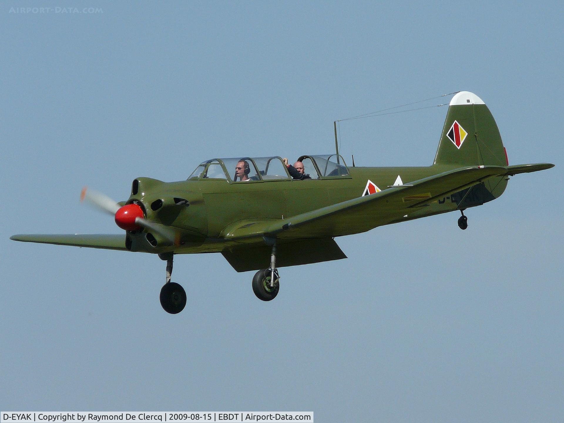 D-EYAK, 1955 Yakovlev Yak-18 C/N 1 320 007, Landing at 2009 Schaffen fly in.